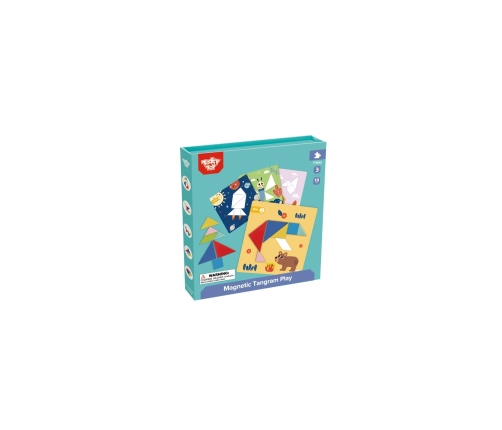 TOOKY TOY Puzzle Tangram Układanka dla Dzieci Nauka Kształtów Figury Kształty 18el.