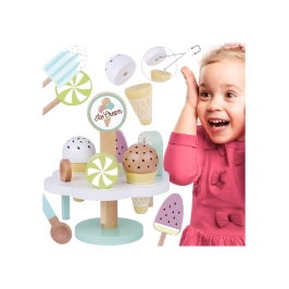 TOOKY TOY Drewniane Lody Magnetyczne na Stojaku