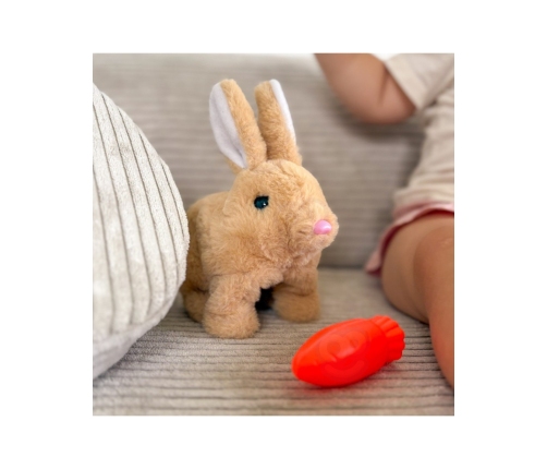 WOOPIE Króliczek Interaktywny Pluszak z Marchewką Beżowy