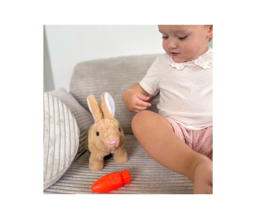 WOOPIE Króliczek Interaktywny Pluszak z Marchewką Beżowy