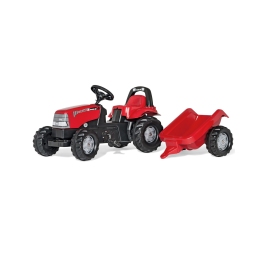 Rolly Toys rollyKid Case 1170 CVX Traktor na Pedały z Przyczepką Case Czerwony
