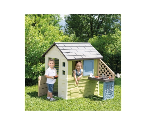 SMOBY Life Domek Ogrodowy PRETTY z Kuchnią + 17 Akcesoriów