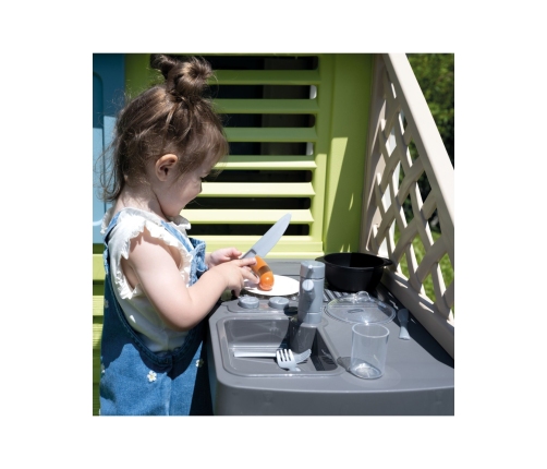 SMOBY Life Domek Ogrodowy PRETTY z Kuchnią + 17 Akcesoriów