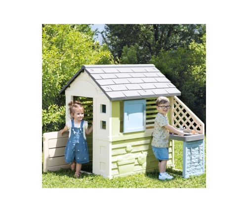 SMOBY Life Domek Ogrodowy PRETTY z Kuchnią + 17 Akcesoriów