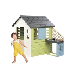 SMOBY Life Domek Ogrodowy PRETTY z Kuchnią + 17 Akcesoriów