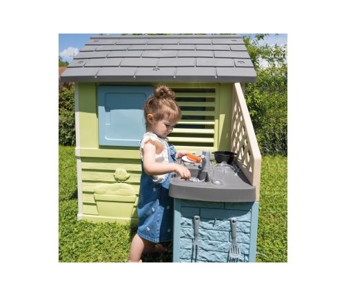 SMOBY Life Domek Ogrodowy PRETTY z Kuchnią + 17 Akcesoriów
