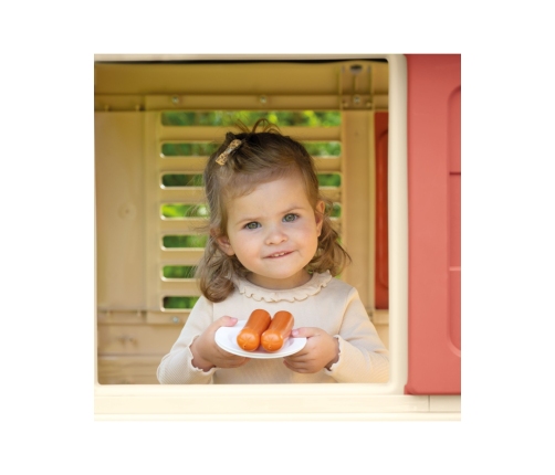 Smoby Domek Nature z kuchnią + 17 akcesoriów