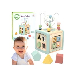 WOOPIE GREEN Drewniana Kostka Aktywności Multifunkcyjna Edukacyjna Sorter WOOPIE GREEN Drewniana Kostka Aktywności Multifunkcyjna Edukacyjna Sorter