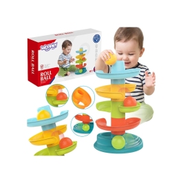 WOOPIE BABY Kulodrom Tor Kulkowy Zestaw Spirala + 3 Kulki