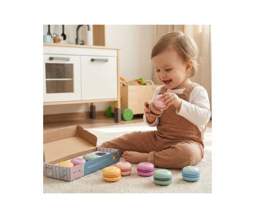 VIGA PolarB Drewniane Ciastka Ciasteczka Cukiernia Zestaw Makaroników