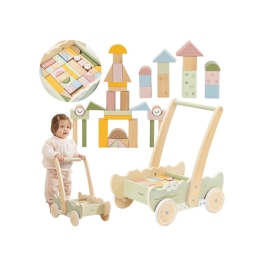 Viga Drewniany Wózek Na Klocki Pchacz