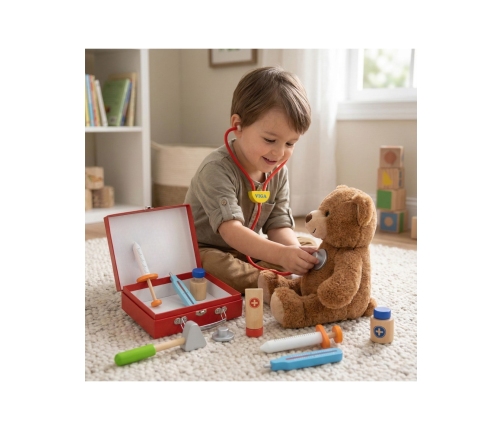 VIGA Drewniany zestaw małego lekarza w walizce