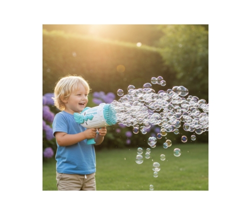 WOOPIE Pistolet do Robienia Baniek Mydlanych 91 Otworów Niebieski