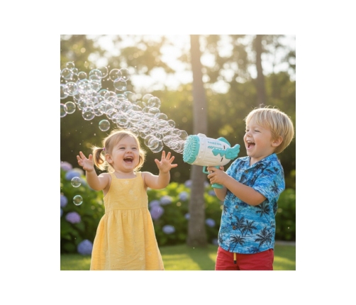 WOOPIE Pistolet do Robienia Baniek Mydlanych 91 Otworów Niebieski