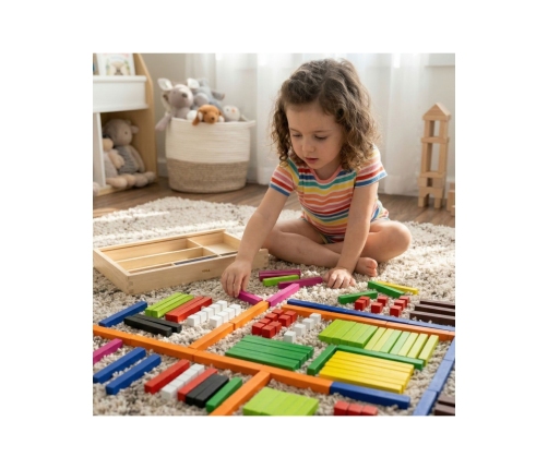 VIGA Drewniane Patyczki Edukacyjne Matematyczne Klocki Cuisenaire'a