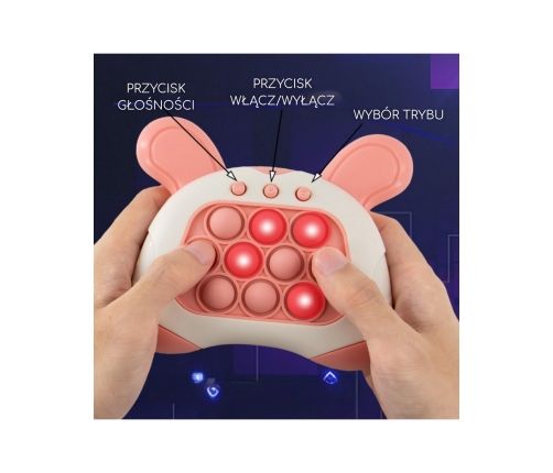WOOPIE Gra POP IT Elektryczna Antystresowa Zręcznościowa Uszy Króliczka