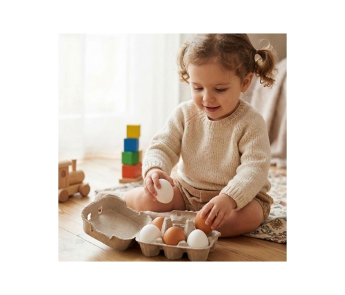 VIGA Drewniane Jajka w wytłoczce