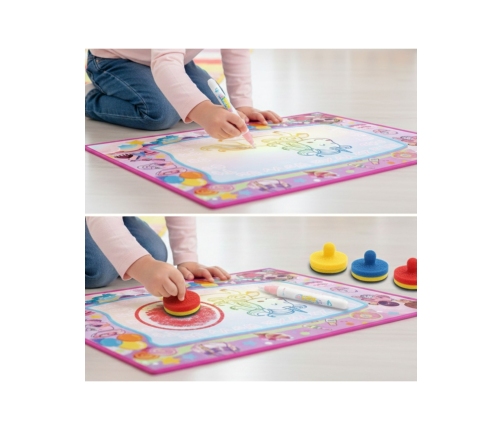 WOOPIE Mata Wodna do Malowania 2w1 XXL 100x70cm Świeci w Ciemności