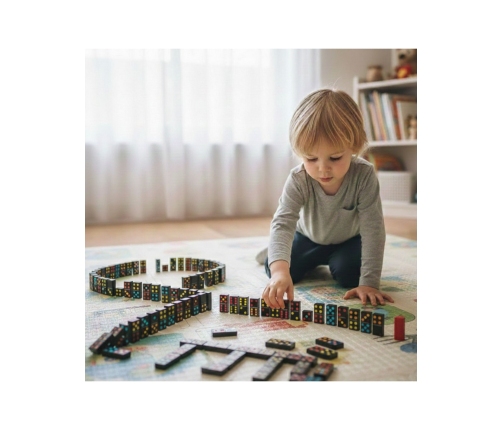 WOOPIE Domino Gra Logiczna Rodzinna 28 Klocków