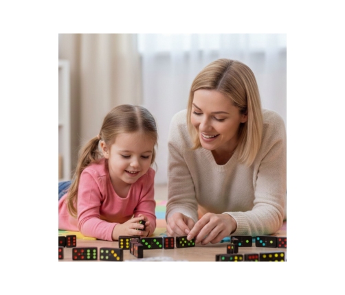 WOOPIE Domino Gra Logiczna Rodzinna 28 Klocków