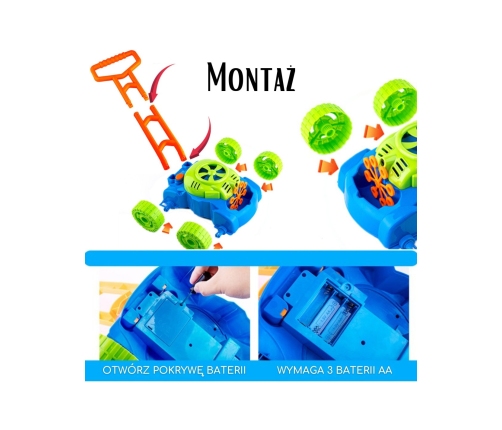 WOOPIE Kosiarka Bańki Mydlane Dźwięki Płyn