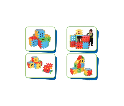 WOOPIE Klocki Edukacyjne Wafle Ogrodzenie Domek