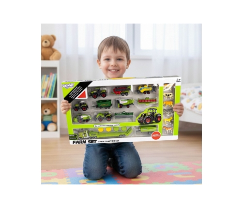 WOOPIE Zestaw Traktorów i Maszyn Rolniczych z Zwierzętami