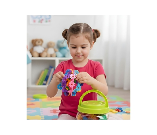 WOOPIE Klocki Konstrukcyjne Wafle Jeżyki w Tubie 206 el.