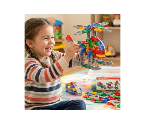 WOOPIE Zestaw Konstrukcyjnych Klocków w Skrzynce 320 szt.