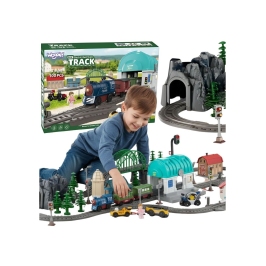 WOOPIE Pociąg Elektryczny Kolejka Tor XXL Ciuchcia Lokomotywa Zestaw Miasteczko 108 el. WOOPIE Pociąg Elektryczny Kolejka Tor XXL Ciuchcia Lokomotywa Zestaw Miasteczko 108 el.