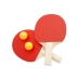 WOOPIE Paletki Rakietki Do Ping Pong Tenisa Stołowego Zestaw + 3 Piłeczki