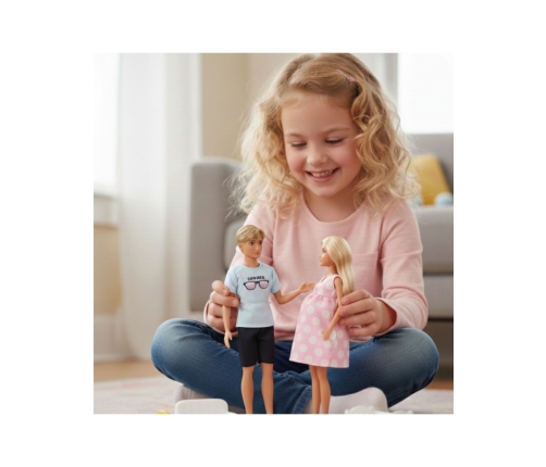 WOOPIE ROYAL Zestaw Lalek Rodzina Lily w Ciąży Tata Niemowlak