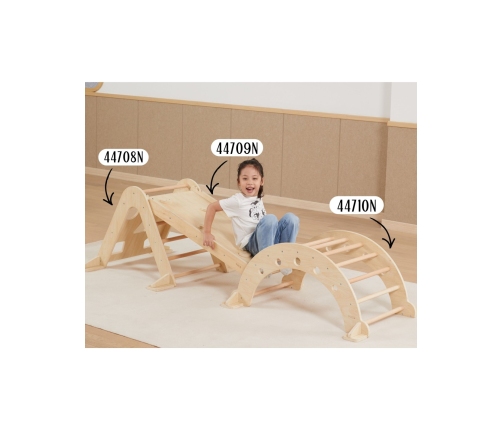 VIGA Drewniana Zjeżdżalnia Prosta Ścianka Wspinaczkowa