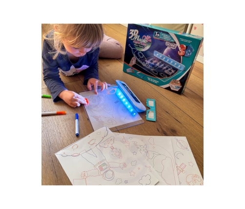 WOOPIE Magnetyczna Tablica 3D Podświetlenie LED do Rysowania