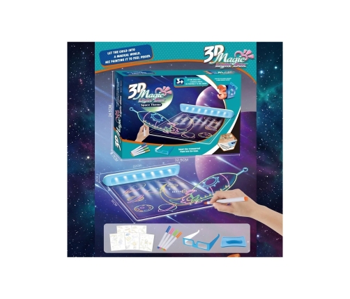 WOOPIE Magnetyczna Tablica 3D Podświetlenie LED do Rysowania