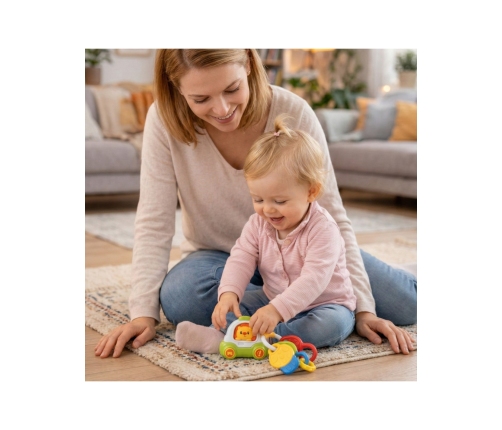 Woopie Baby Zabawka Interaktywna Pilot Samochodzik z Kluczykami Grzechotka Gryzak