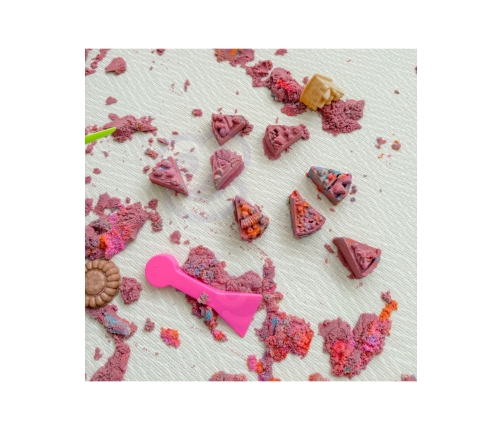 WOOPIE Piasek Kinetyczny 1,2 kg Zestaw Restauracja Stolik z Foremkami