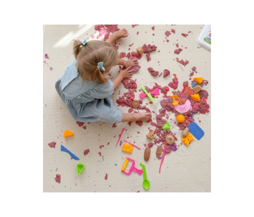 WOOPIE Piasek Kinetyczny 1,2 kg Zestaw Restauracja Stolik z Foremkami