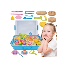 WOOPIE Piasek Kinetyczny 1,2 kg Zestaw Restauracja Stolik z Foremkami WOOPIE Piasek Kinetyczny 1,2 kg Zestaw Restauracja Stolik z Foremkami