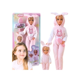 WOOPIE ROYAL Lalki Kombinezony Różowe Króliczki Zestaw 2szt.
