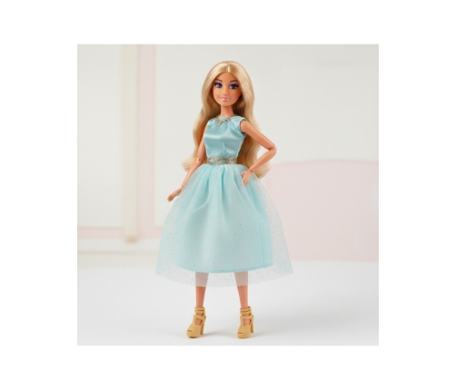 WOOPIE ROYAL Lalka Lily 30 cm Długie Blond Włosy Elegancka Turkusowa Sukienka