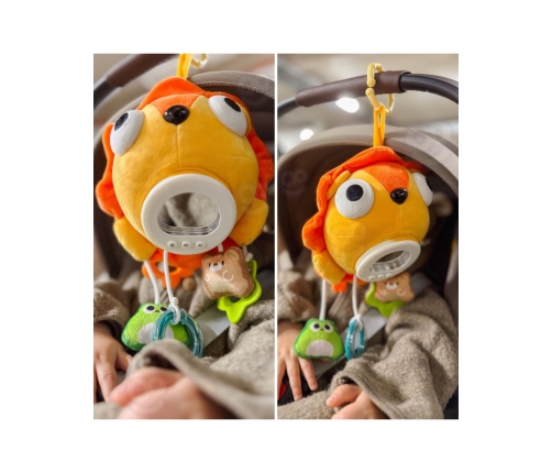 WOOPIE Baby Pluszowy Lew Maskotka Interaktywna Przytulanka Muzyczna z Zawieszkami i Gryzakami