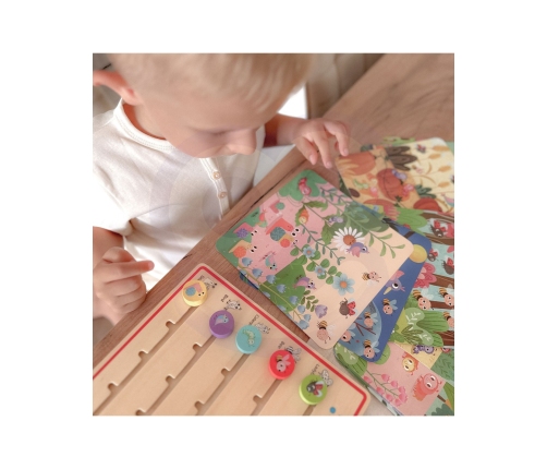 TOOKY TOY Drewniana Gra Nauka Liczenia Zwierzątka