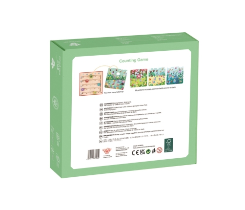 TOOKY TOY Drewniana Gra Nauka Liczenia Zwierzątka