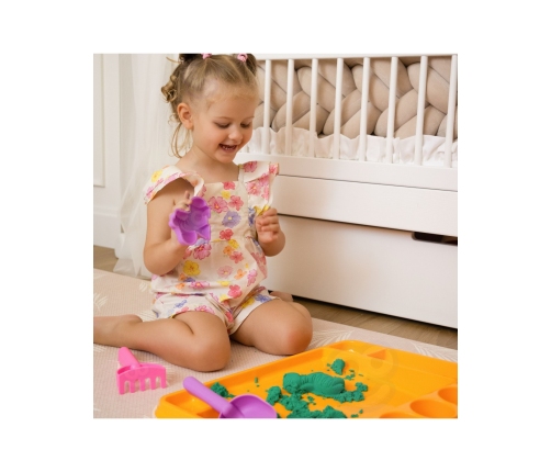 WOOPIE Piasek Kinetyczny 1,2 kg Zestaw XL ZOO Stolik z Foremkami