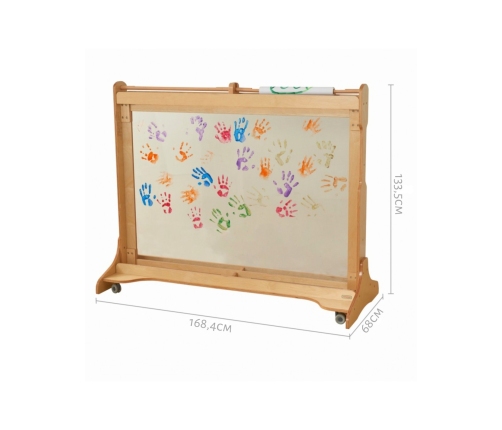 MASTERKIDZ Ogromna Drewniana Sztaluga Okienna Do Malowania