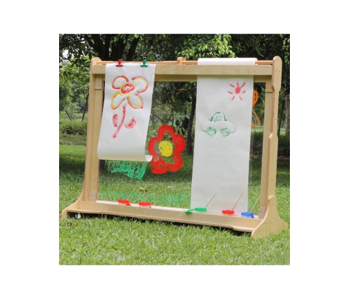 MASTERKIDZ Ogromna Drewniana Sztaluga Okienna Do Malowania