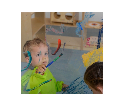 MASTERKIDZ Ogromna Drewniana Sztaluga Okienna Do Malowania