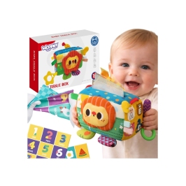 WOOPIE BABY Zabawka Edukacyjna Sensoryczna Pani Metka Pudełeczko Chusteczek