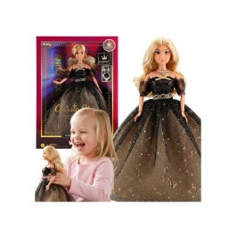 WOOPIE ROYAL Lalka Lily 30 cm Długie Blond Włosy Czarna Suknia Balowa WOOPIE ROYAL Lalka Lily 30 cm Długie Blond Włosy Czarna Suknia Balowa